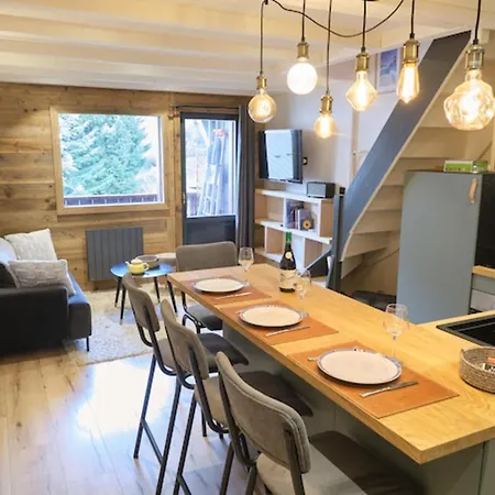 Bright Facing The Mont Blanc Chain Apartment *